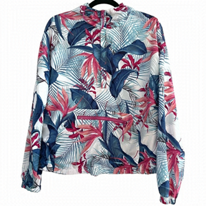ARDENE Exotic Leaves & Floral Windbreaker Jacket w/ Kangaroo Pocket Size XS